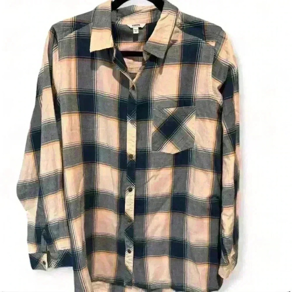 Sonoma Women's XL Plaid Button-Up Shirt Long Sleeve Casual - Picture 1 of 7
